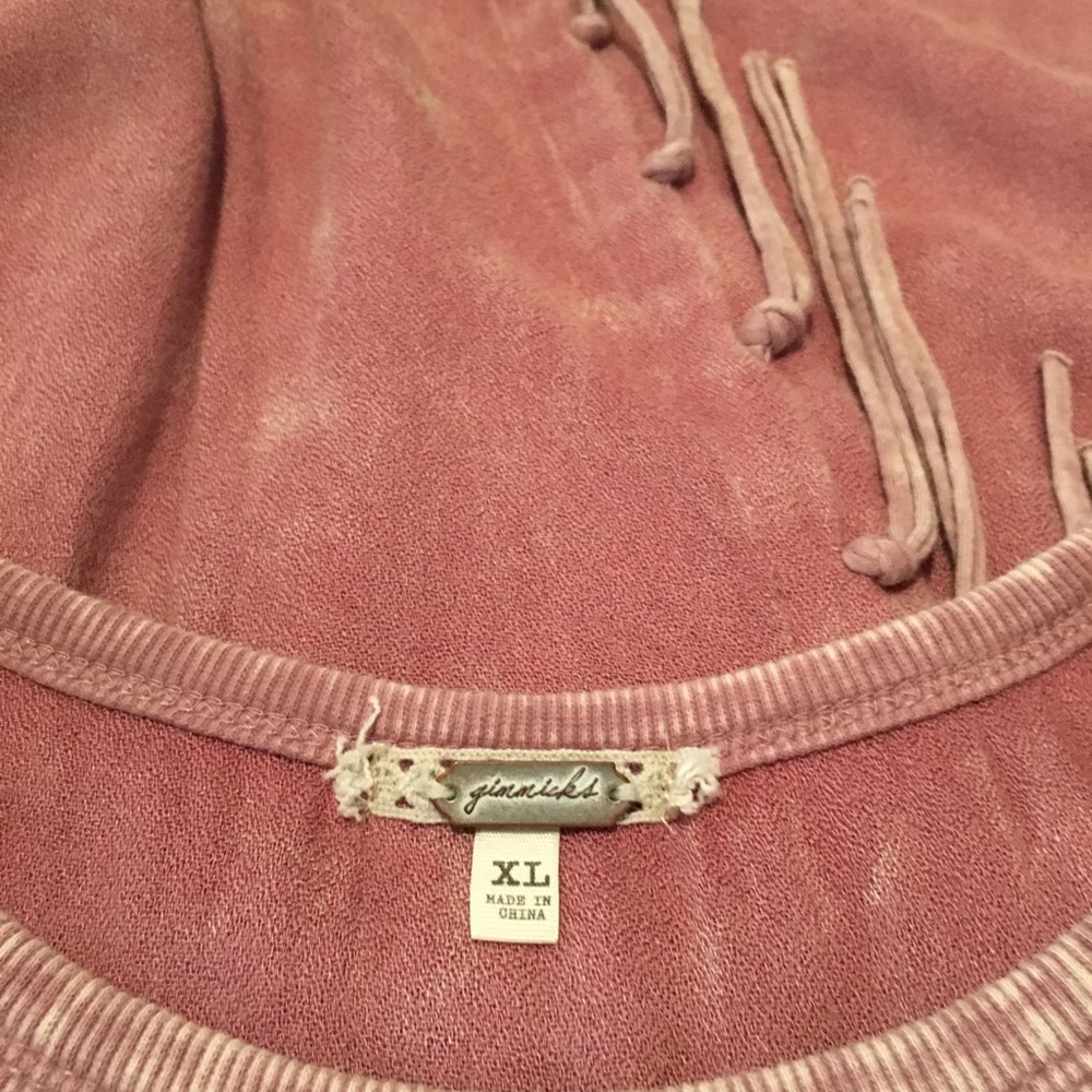 gimmicks by BKE Mauve Pink Fringe Tank Top - Picture 4 of 4